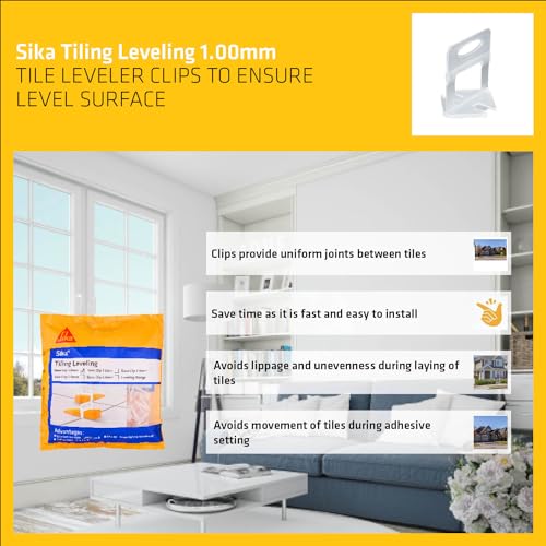 SIKA – Tile spacers – SikaCross Tile Spacer 2.0 mm – Maintain Uniform Joints During Tile Installation – for Floors and Walls – Easy to use – White - Image 3