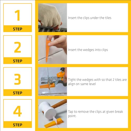 SIKA – Tile spacers – SikaCross Tile Spacer 2.0 mm – Maintain Uniform Joints During Tile Installation – for Floors and Walls – Easy to use – White - Image 4