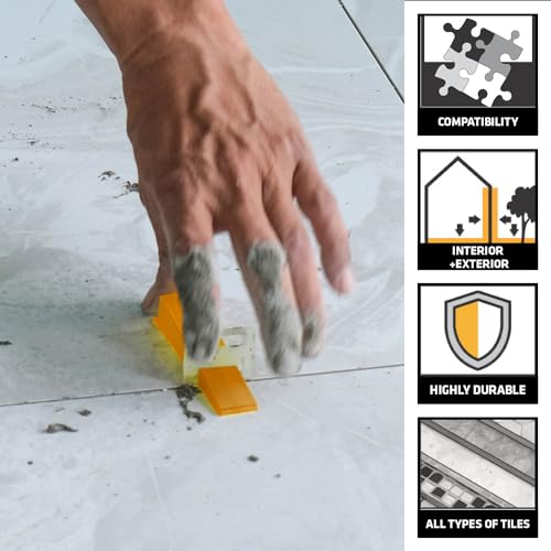 SIKA – Tile spacers – SikaCross Tile Spacer 2.0 mm – Maintain Uniform Joints During Tile Installation – for Floors and Walls – Easy to use – White - Image 2