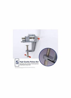 Excefore DIY Table Vice Miniature Vise, Aluminum Alloy Small Clamp Hobby Jewelry Work 30MM  - Image 5