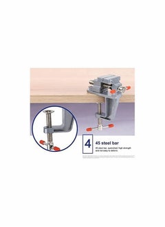 Excefore DIY Table Vice Miniature Vise, Aluminum Alloy Small Clamp Hobby Jewelry Work 30MM  - Image 4