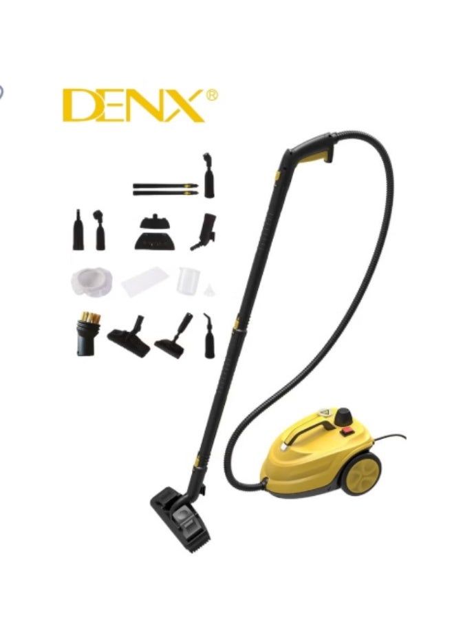 دينكس جهاز التنظيف بالبخار متعدد الاستخدامات DENX DX2913 – قوة 2000 واط وضغط بخار يصل إلى 5 بار لتنظيف عميق وتعقيم فعال للأرضيات، السجاد، المطابخ، الحمامات، النوافذ والأثاث – خزان مياه بسعة 2 لتر وكابل بطول 3 أمتار مع مجموعة ملحقات متكاملة لإزالة الدهون والأوساخ والبكتيريا بدون مواد كيميائية وبطريقة آمنة وصديقة للبيئة - Image 4