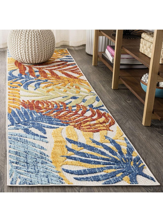 سجادة طويلة للممرات الداخلي  و الخارجي مستطيلة سمك 0.25 سم ضهر دوتس مانع الانزلاق سهلة التنظيف مثالية لغرفة المعيشة وغرفة الطعام والممرات غرف مشاية - Image 1