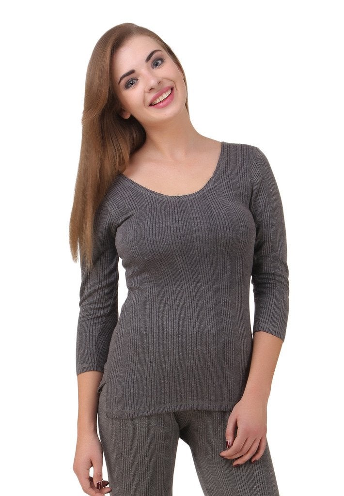 HAP Ladies Quilted Thermal 3/4th Sleeves Top/Female Body Warmer/Women Inners - Image 1