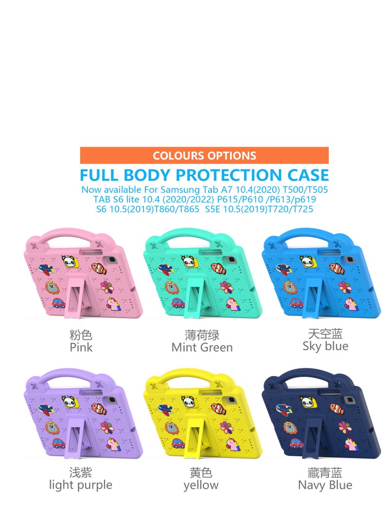 Child protection case for Samsung Galaxy Tab A7 (T500/T860/T720/P610) 10.4 inch(2020)/Samsung Galaxy TAB S6 lite 10.4 inch(2020/2022) /Samsung Galaxy TAB S6 10.5(2019), Heavy duty EVA foam shockproof protective case Child shockproof protective case with stand  Pen slot - Image 3