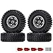 KingVal Replacement 4PCS 10 Beadlock Wheel Rim Tires Hex Hub 7mm with Extension Adapter Compatible with Axial SCX24 AXI00002 AXI00004 AXI00005 AXI00006 AXI90081 124 RC Crawler Car - Image 3