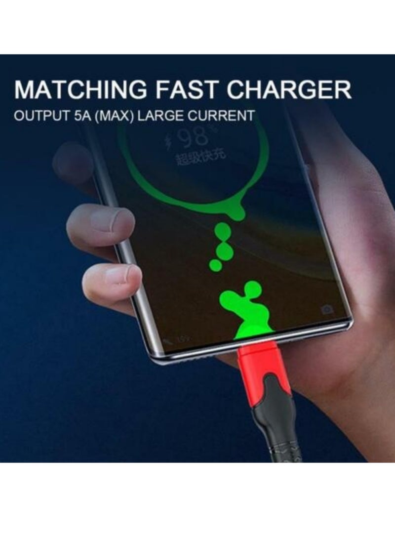 5A 3 In 1 USB To TypeC Mini USB Charger Charging Cable Universal Telephone Cable - Image 4