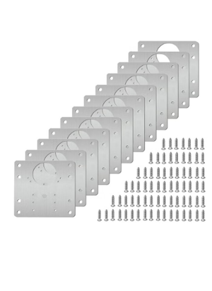 Generic Hinge Repair Brackets, Cabinet Hinge Repair Plate, Hinge Repair Brackets for Cabinet Furniture Drawer Window Stainless Steel Plate Repair  - Image 3