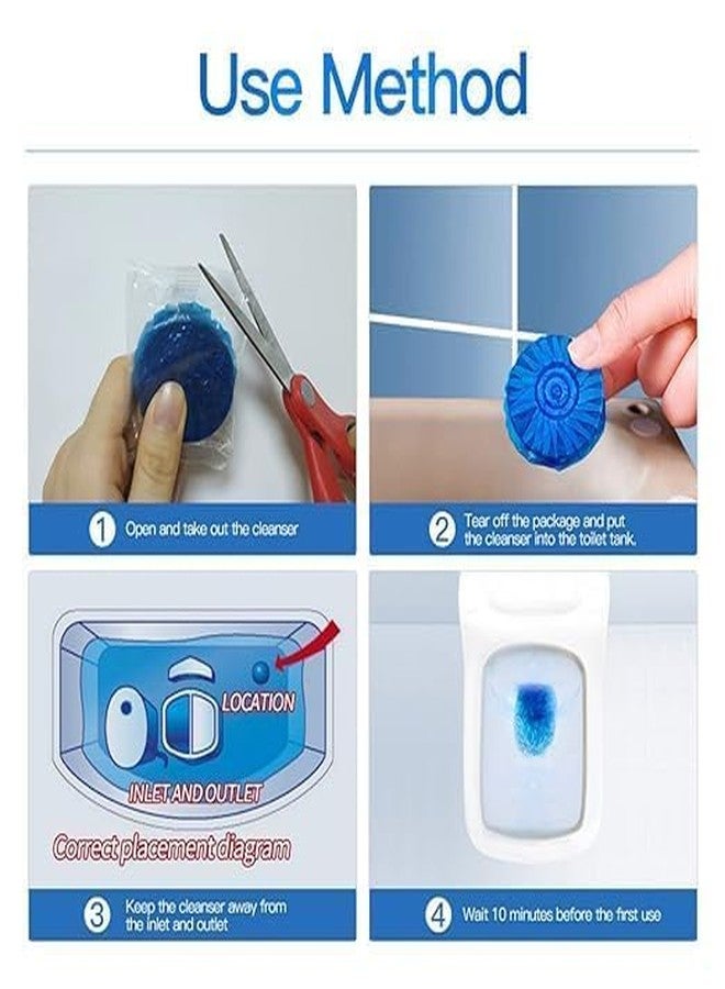 IMUU أقراص تنظيف خزان المرحاض الأوتوماتيكية - عبوة من 5 أقراص (50 قرصًا إجمالاً) منظف ومزيل للروائح الكريهة يدوم طويلاً، يزيل البقع وآثار الماء العسر والروائح، تنظيف مستمر لمدة تصل إلى 15 يومًا لكل قرص - Image 2