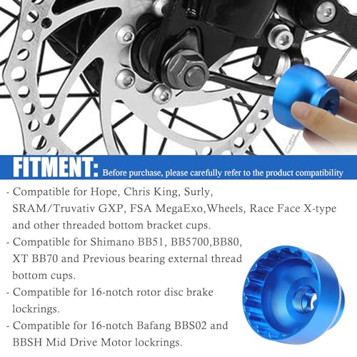 PEATOVIE 16-Notch Bottom Bracket Tool Bottom Compatible with Shimano, Chris King, SRAM, Wheels, FSA MegaExo, Surly, Hope - Image 3
