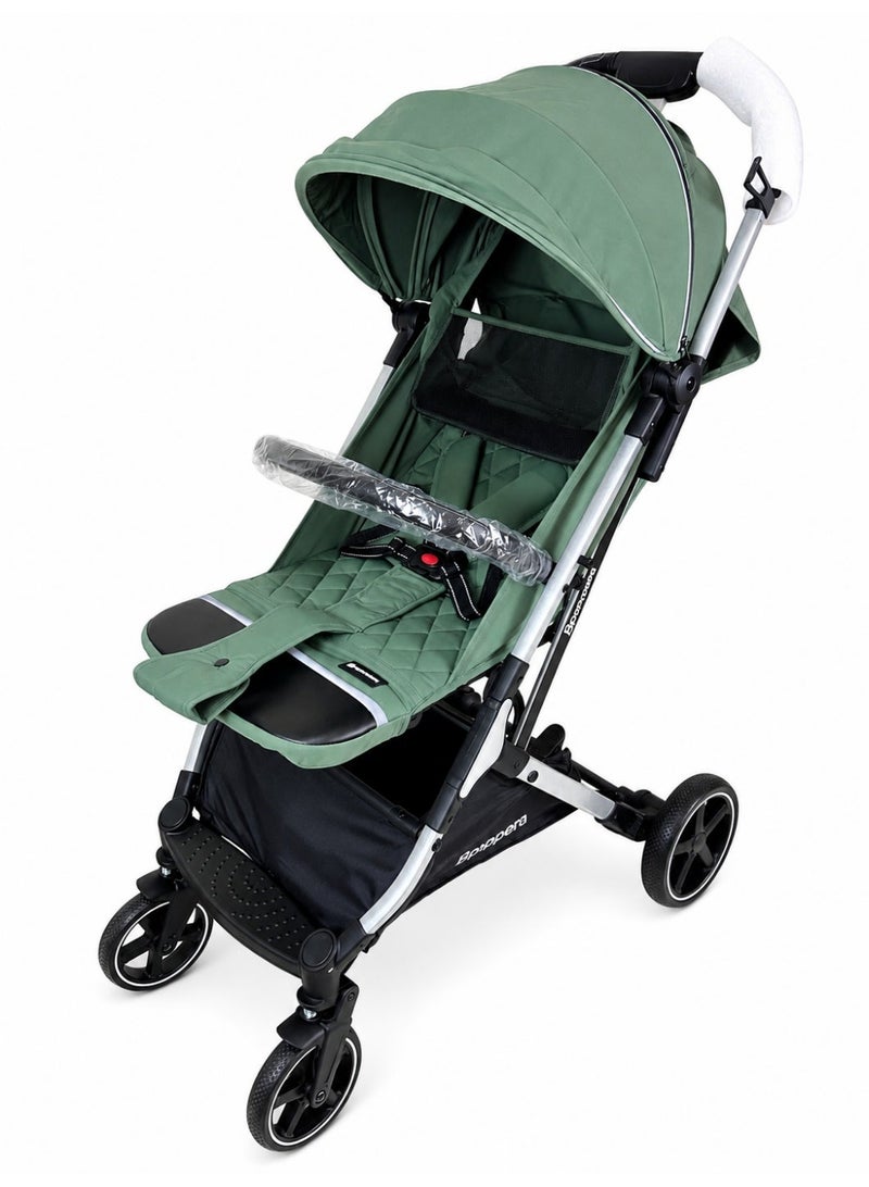 PopyPapa 608Pro Max Lightweight Travel Stroller with One-Touch Automatic Fold - green