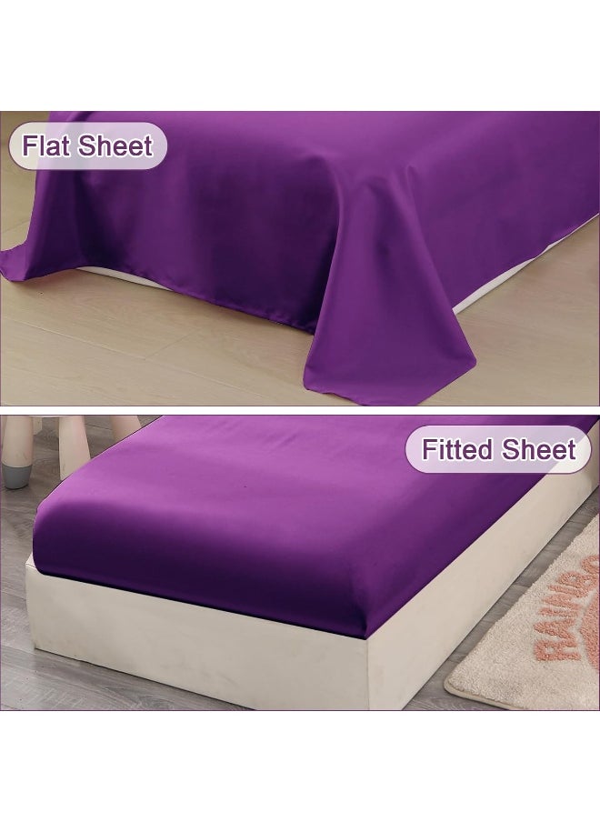 Wowelife - Wowelife 3D Purple Butterfly Comforter Queen Upgraded Print Beautiful Butterfly Groups in 5 Piece with Comforter, Flat Sheet, Fitted Sheet and 2 Pillow Cases (Playing Butterfly, Queen) - Image 1