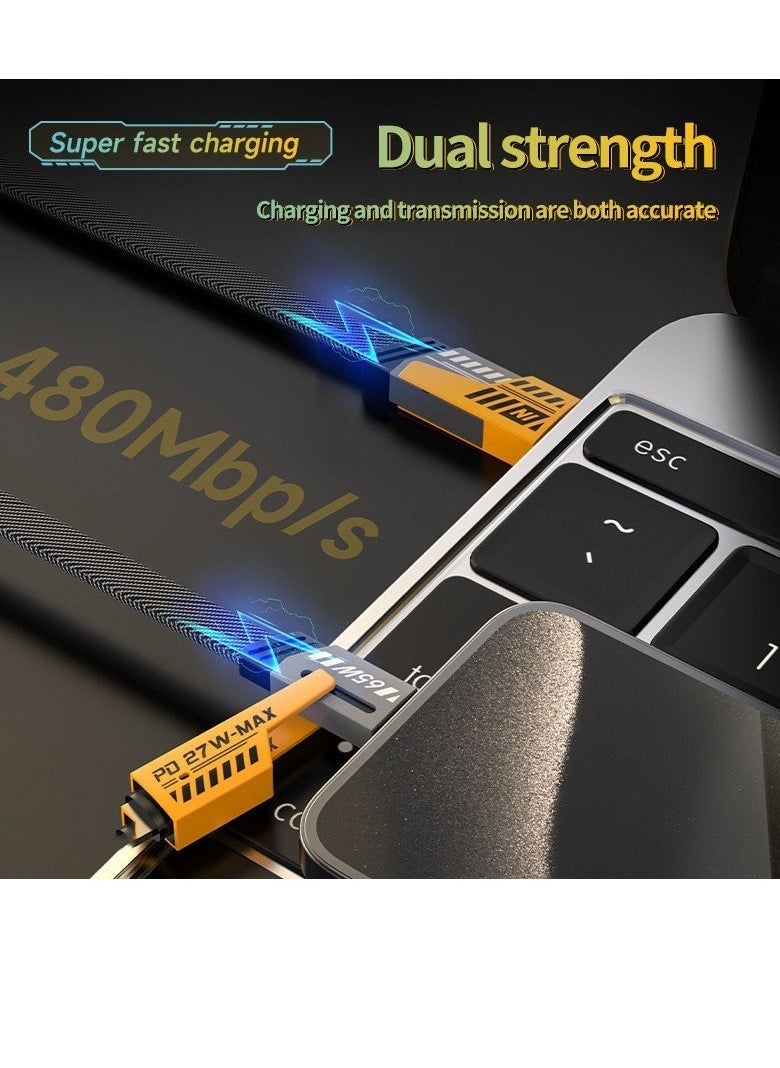 Raxoom 4-in-1 Multi-Function Super-Fast USB Charging Cable - 65W USB C & USB A with Cable Holder - Image 2