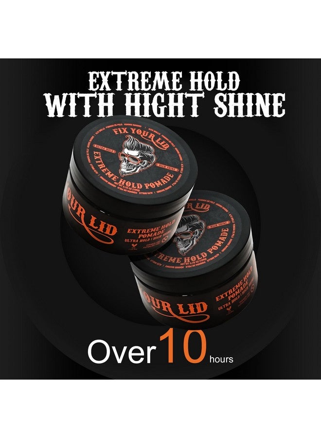 Fix Your Lid Extreme Hold Hair Pomade For Men - High Shine Water Based Hair Gel 3.75 oz - Easy To Wash Out - Image 5