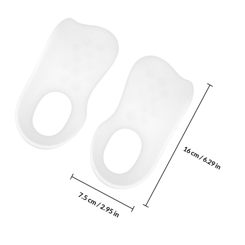 White Large Orthotic Insoles Arch Support Plantar Fasciitis Relief Foot Alignment Cushion - Image 3