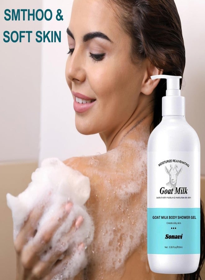 Sonavi Goat Milk Skin Shower Gel | Body Wash for Men | Body Wash For Women | Moisturizes Dry Skin Body Washhh 400ml (PACK OF 2) - Image 3