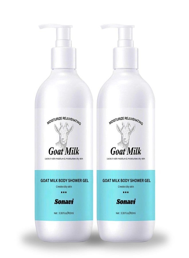 Sonavi Goat Milk Skin Shower Gel | Body Wash for Men | Body Wash For Women | Moisturizes Dry Skin Body Washhh 400ml (PACK OF 2) - Image 1