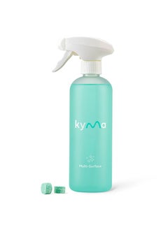Kyma Multi-Surface Cleaner Single Kit, 1 Refillable Bottle + 1 Multi-Surface Refill, 500ml (Makes 1x 500ml Bottle of Multi-Surface Cleaner), Powerful, Non-Toxic, Eco Friendly, Removes Grease & Dirt
