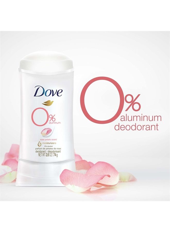 Dove مزيل عرق خالٍ من الألومنيوم بنسبة 0%، مزيل عرق غير مهيج للعناية بمنطقة تحت الإبط، مزيل عرق لطيف وخالي من الألومنيوم برائحة بتلات الورد، 2.6 أونصة - Image 2