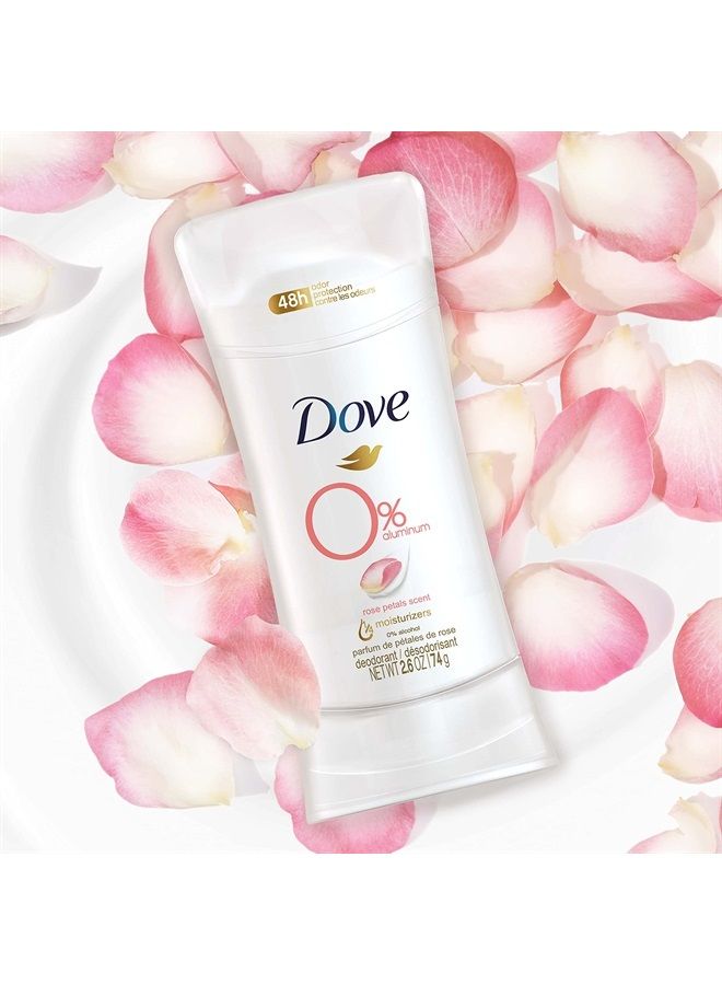 Dove مزيل عرق خالٍ من الألومنيوم بنسبة 0%، مزيل عرق غير مهيج للعناية بمنطقة تحت الإبط، مزيل عرق لطيف وخالي من الألومنيوم برائحة بتلات الورد، 2.6 أونصة - Image 5