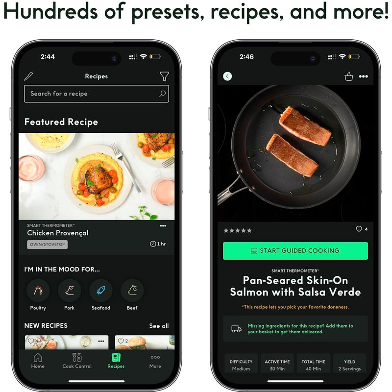 CHEF iQ Sense Smart Wireless Meat Thermometer with Ultra-Thin Probe, Unlimited Range Bluetooth Meat Thermometer, Digital Food Thermometer for Remote Monitoring of BBQ Grill, Oven, Smoker, Air Fryer - Image 4