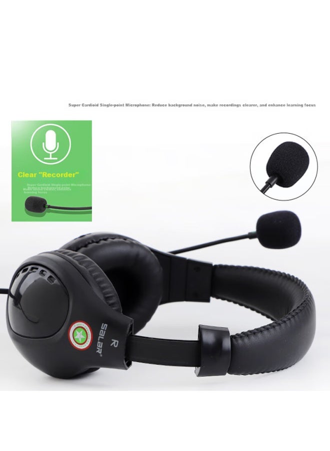 Salar E810 English Speaking And Listening Exam Special Headphones Headset Type-c Dual-use Black With Microphone Usb Interface - Image 2