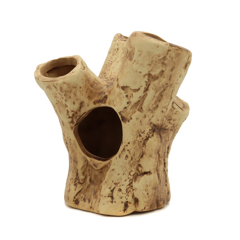 ALEGI Aquarium Cave Tree Stump Hole for Betta Fish, Shrimp, Cichlid Rock Cave Stone Betta Fish Hideout Cave Decorations (Styles 3) - Image 1