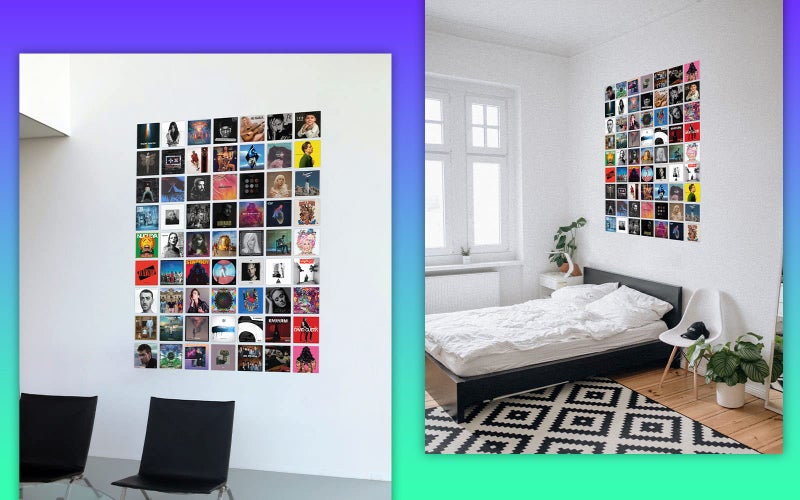 CodersParadise Music Wall Collage Kit – Pack of 70 Square 4×4" Aesthetic Music Posters | Album Cover Wall Art for Bedroom, Living Room, Office & Studio Décor - Image 2