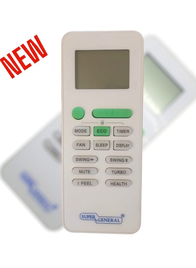 منار جهاز تحكم عن بعد لمكيف الهواء مناسب لـ TCL، VIDEOCON أبيض