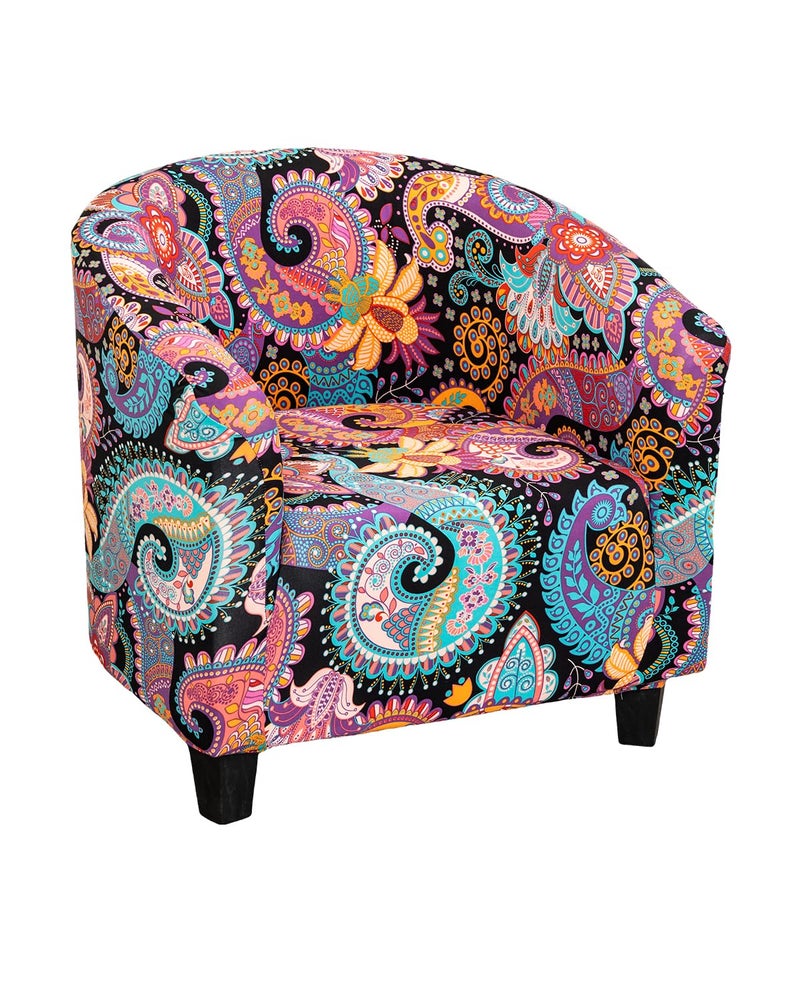 NILUOH Club Chair Slipcover 1-Piece Soft Stretch Barrel Chair Covers Tub Chair Cover Spandex Armchair Covers Furniture Protector for Bar Counter Living Room,Color 08 - Image 1