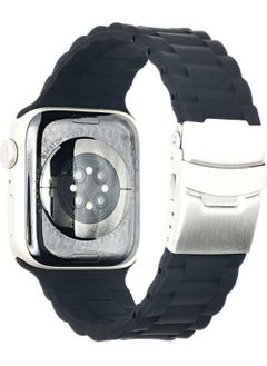 Techmaster Apple Watch Compatible 4 5 6 7 45MM 44MM 42MM Silicone Bracelet Loop Band  - Image 1