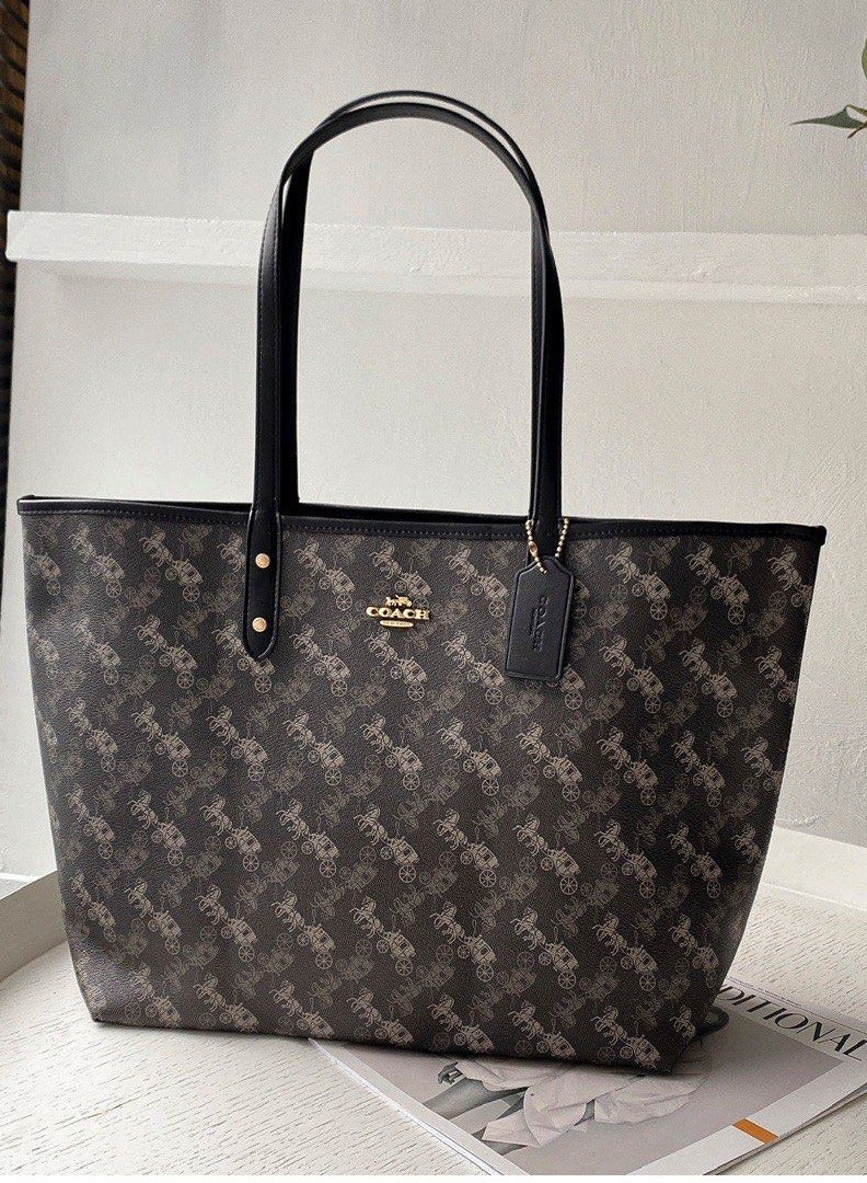 coachoutlet COACH bag for ladies Women's handbag Fashion City Tote Bag Versatile Large Capacity Large Size Shoulder Bag In Signature Canvas.  - Image 1