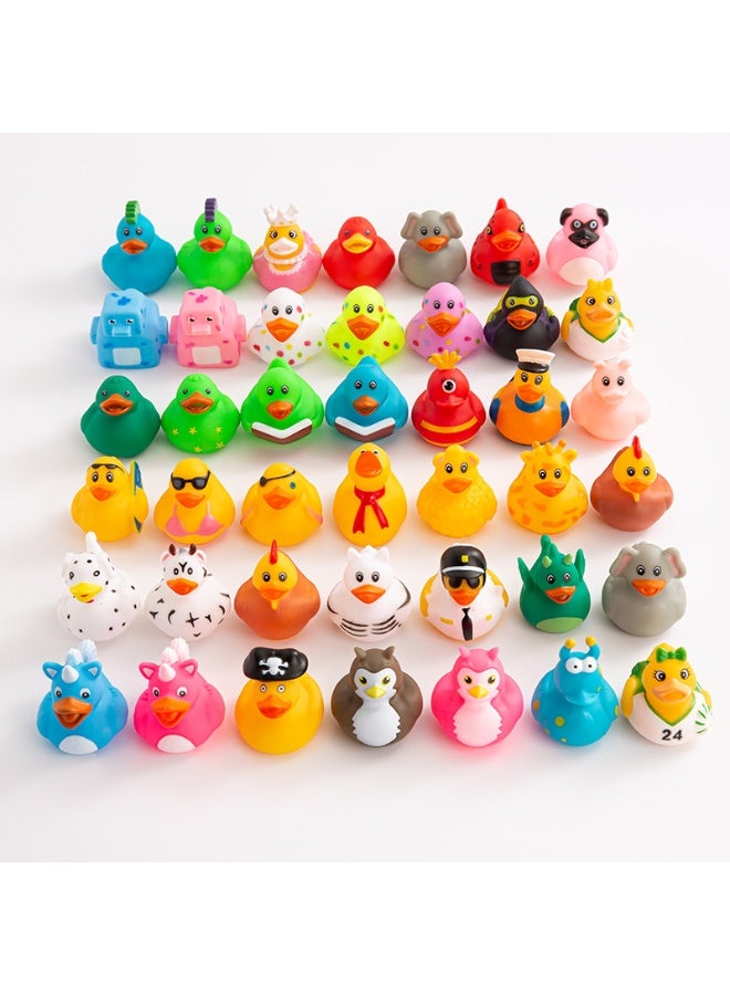 15 Pcs Rubber Ducks, Random Assortment Ducks Bulk, Mini Rubber Duckies for Toddler Baby Bath Toys, Kids Bath Pool Toys Birthday Gifts Party Favors - Image 5