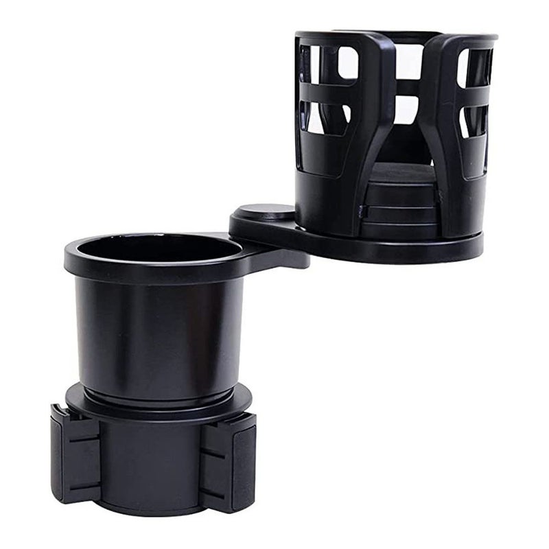 2-in-1 Car Cup Holder Expander Adapter Multifunctional Drinks Bottle Holder 360° Rotating Adjustable Base for Coffee Beverage Bottles Snack - Image 1