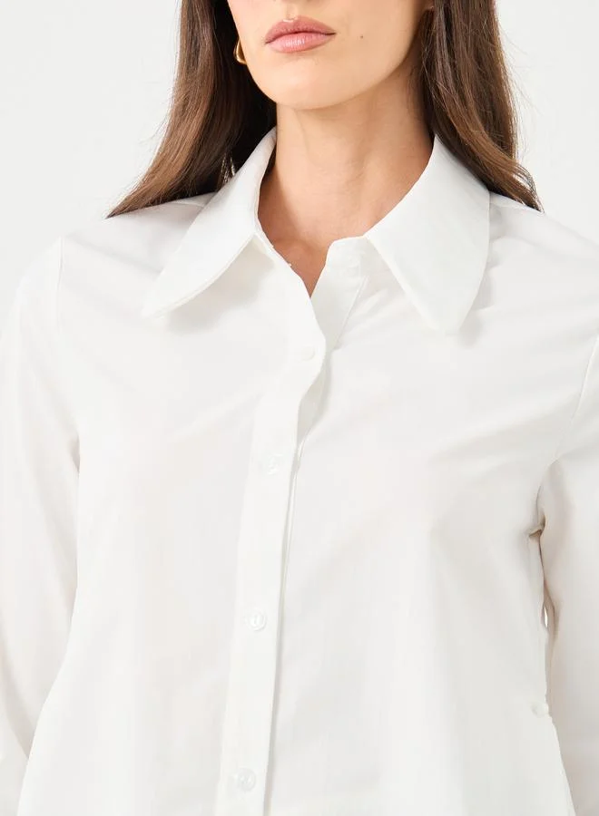 Styli Styli Button-Down Long Sleeve Plain Shirt