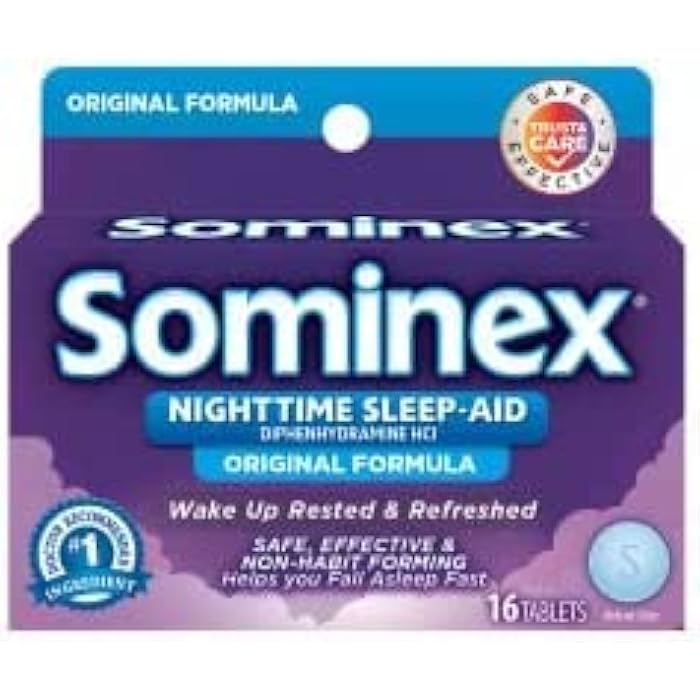 Sominex Maximum Strength Night Time Sleep-Aid | Diphenhydramine HCI | 16-Caplets per Pack | 3-Pack - Image 2