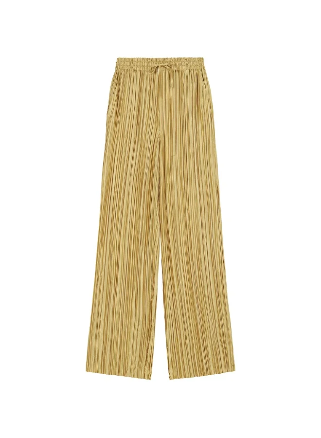 Pleated Wide-Leg Trousers