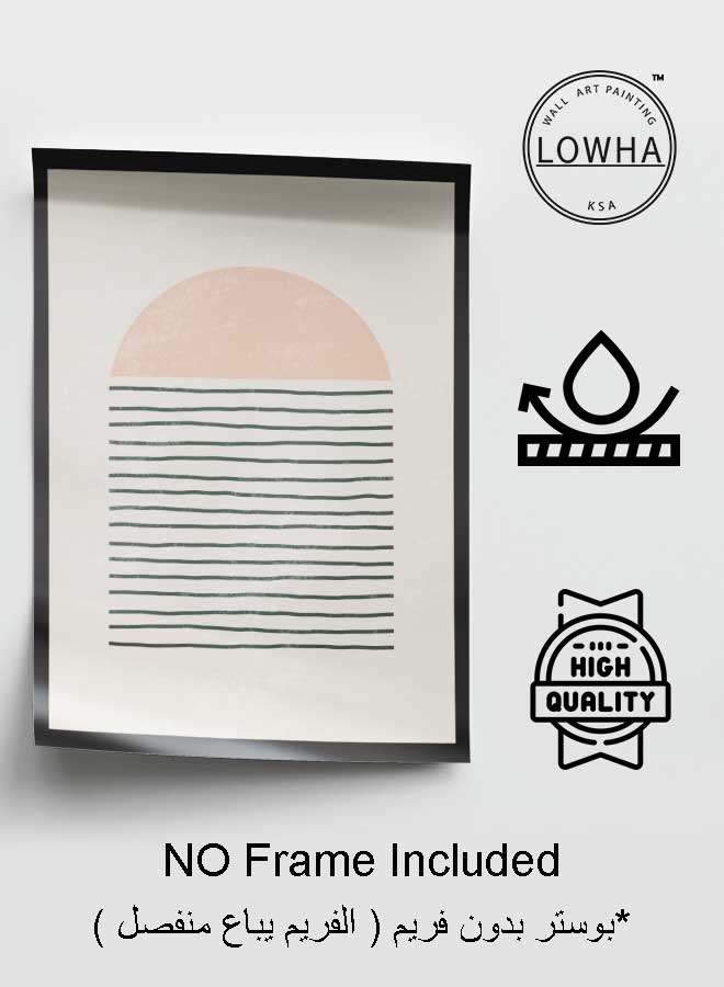 LOWHA Poster Painting Art With Four Separate Pieces Of Double-Sided Stickers Abstract Creative Geometric For Home Bedroom Living Room And Office Decor - Image 3
