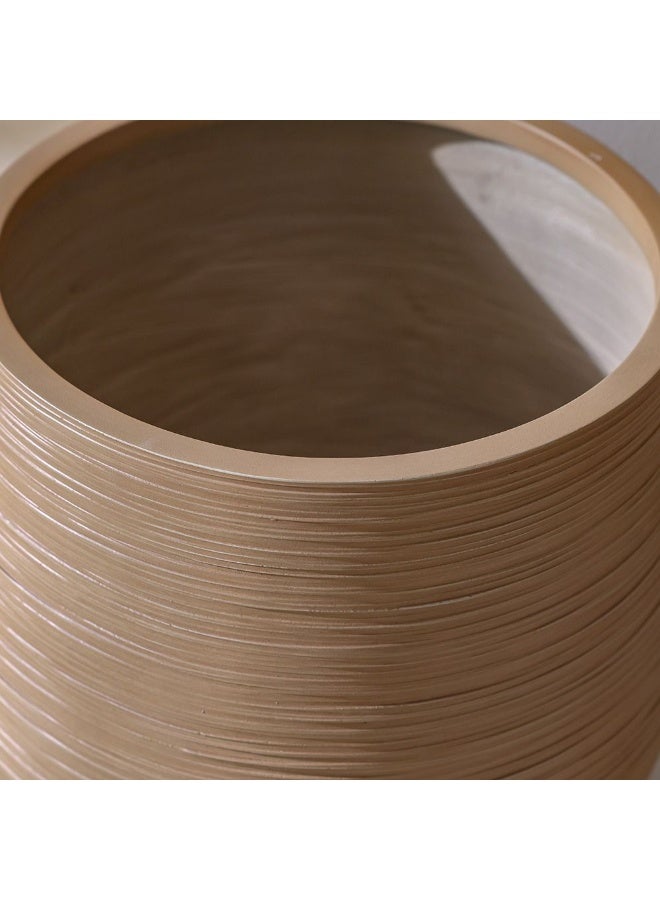 DANUBE HOME وعاء زراعة من الطين الليفي بلون التوب - كبير، خفيف الوزن ومقاوم للعوامل الجوية للنباتات الداخلية والخارجية، لون محايد أنيق للمنازل - 48.5×48.5×49 سم - Image 2