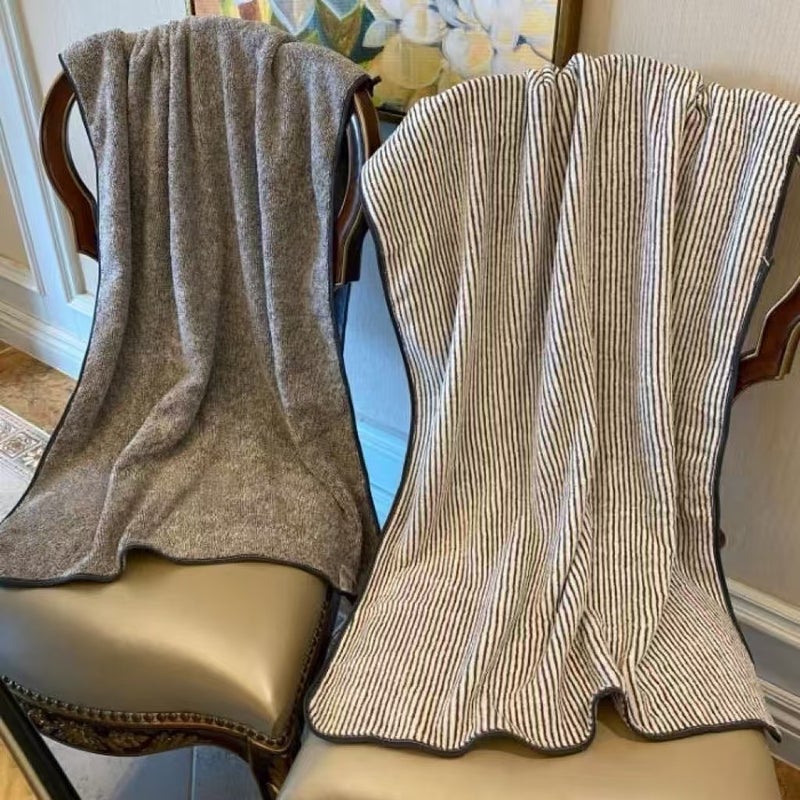 Thick Microfiber Bath Towel Set for Couples - Image 1