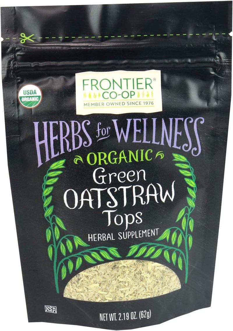 Frontier Co-op Organic Cut & Sifted Oatstraw Green Tops - Herbal Supplement, 2.19oz - Image 1
