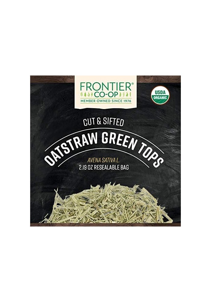 Frontier Co-op Organic Cut & Sifted Oatstraw Green Tops - Herbal Supplement, 2.19oz - Image 2