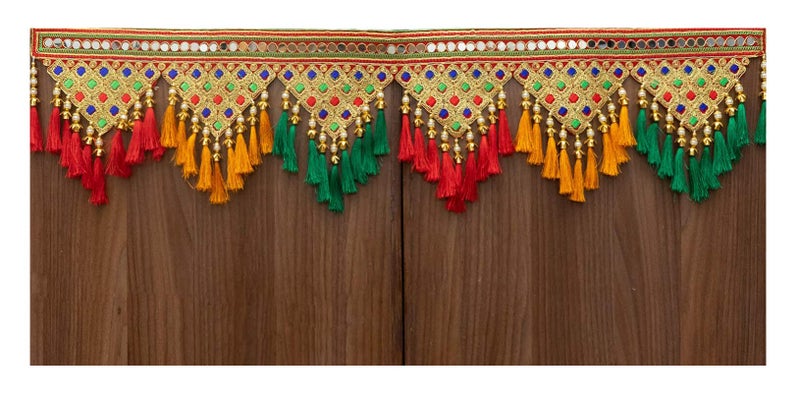 RR Crafts Tuski Crystal Cotton Less Handmade toran for door (37 Inch,Multicolor) - Image 5