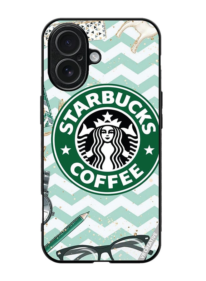 غطاء واقي لجهاز آبل آيفون 17 بتصميم ستاربكس قهوة متعدد الألوان