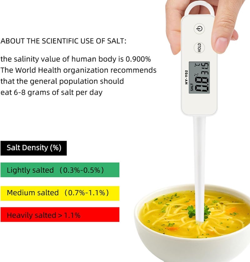 ordinarYone High Precision Salinity Meter for Aquariums and Cooking with 0.2% Accuracy and Wide Measuring Ranges from 0.1% to 0.5 - Image 3