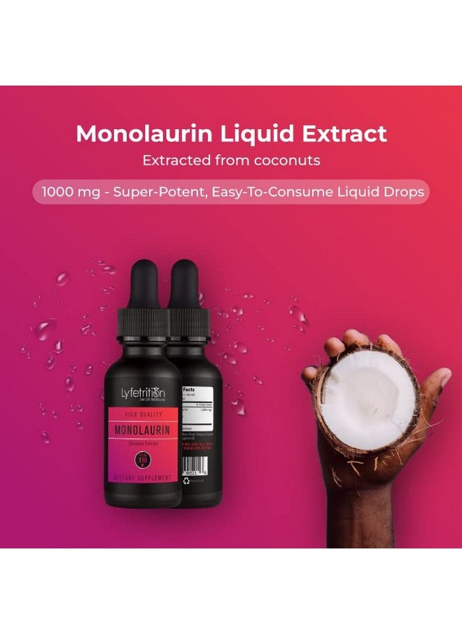 Lyfetrition Monolaurin Liquid Extract 950 Mg 4 Oz Liquid 150 Servings Made In Usa Quick Absorption Quality Potent Ingredients Thirdparty Tested Nongmo Gmp Certified Crueltyfree Products  - Image 4