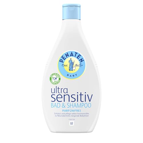 Penaten Ultra Sensitiv Bad  Shampoo 400ml  Mildes Waschgel ohne Parfum zum sanften Baden und Waschen von Haut und Haar  Auch fr Allergiker geeignet 400ml