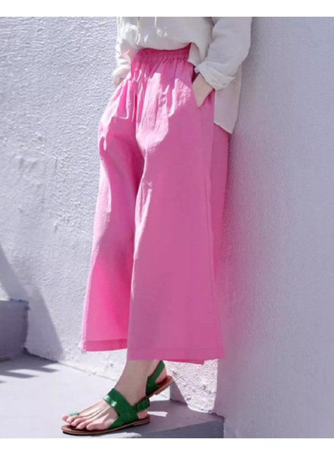 XINYANG Pure Cotton 2025 Summer Thin Eight-point Balloon Pants Loose Wide-leg Trousers Petite-slimming Versatile Casual Pants - Image 1