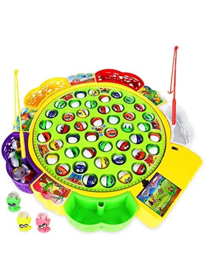 45 pcs Children's Electric Fishing Toys Rotary Fishing Plate - Image 1
