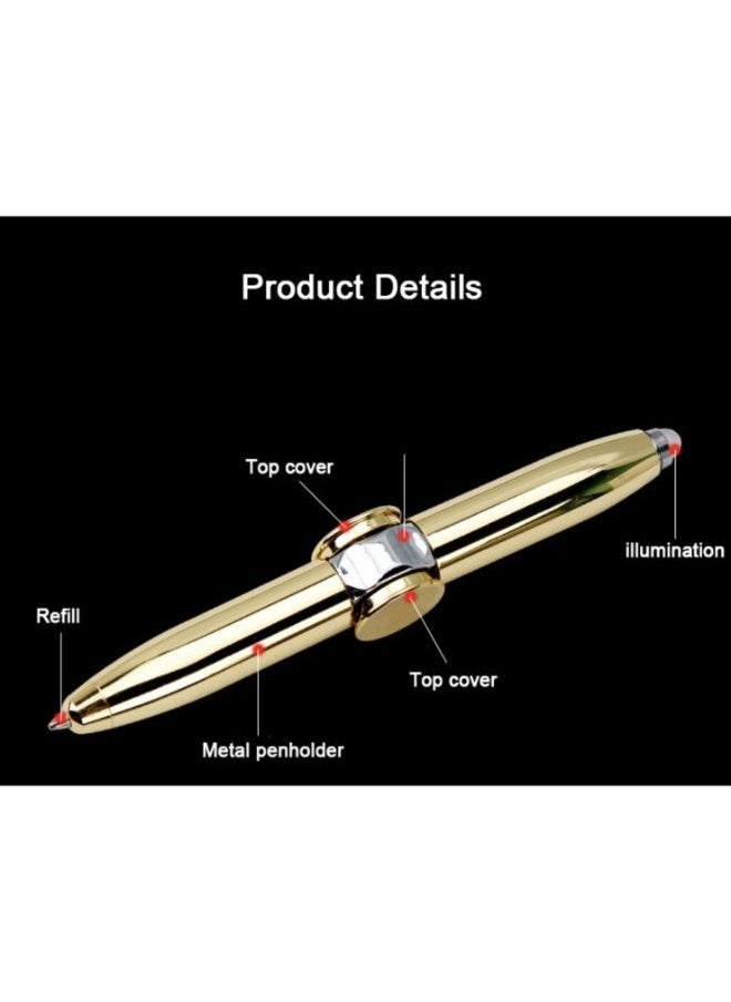 EasyLife Spinning Rotating Pen Metal Shell Rotating Pen Led Rotating Pen Refill Ballpoint Pen  - Image 3